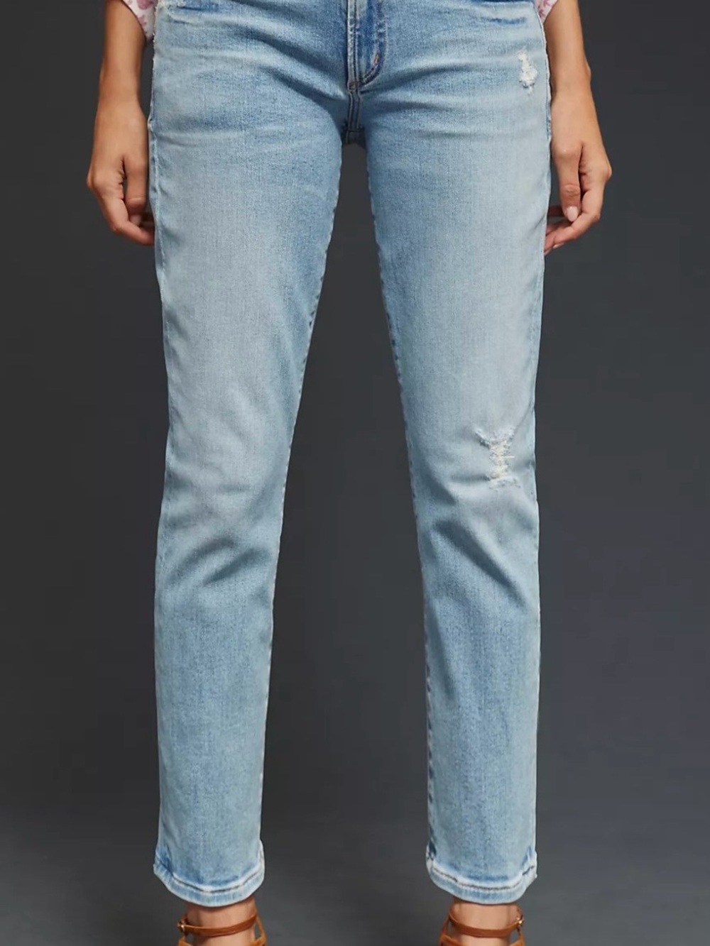 Citizens of Humanity Light Wash ‘Ella’ Boyfriend Straight Jeans